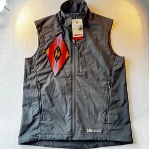 Upcycled Marmot Approach Vest Men's M Lightweight Outdoor Aztec Blanket patch